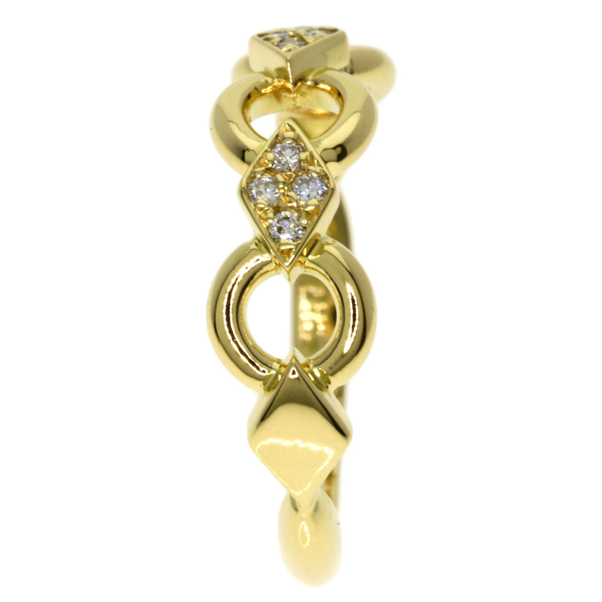 Dior Diamond Ring K18 Yellow Gold Ladies [Used]
