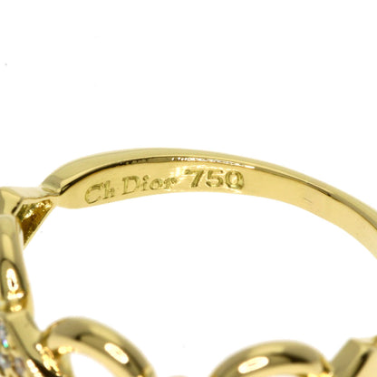 Dior Diamond Ring K18 Yellow Gold Ladies [Used]