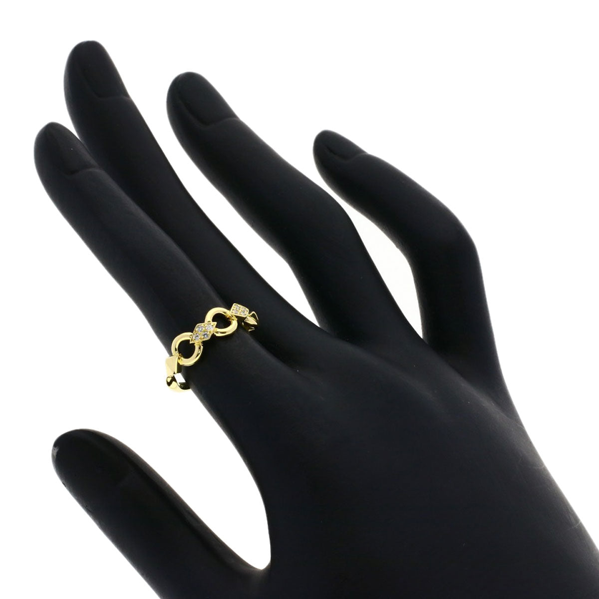 Dior Diamond Ring K18 Yellow Gold Ladies [Used]