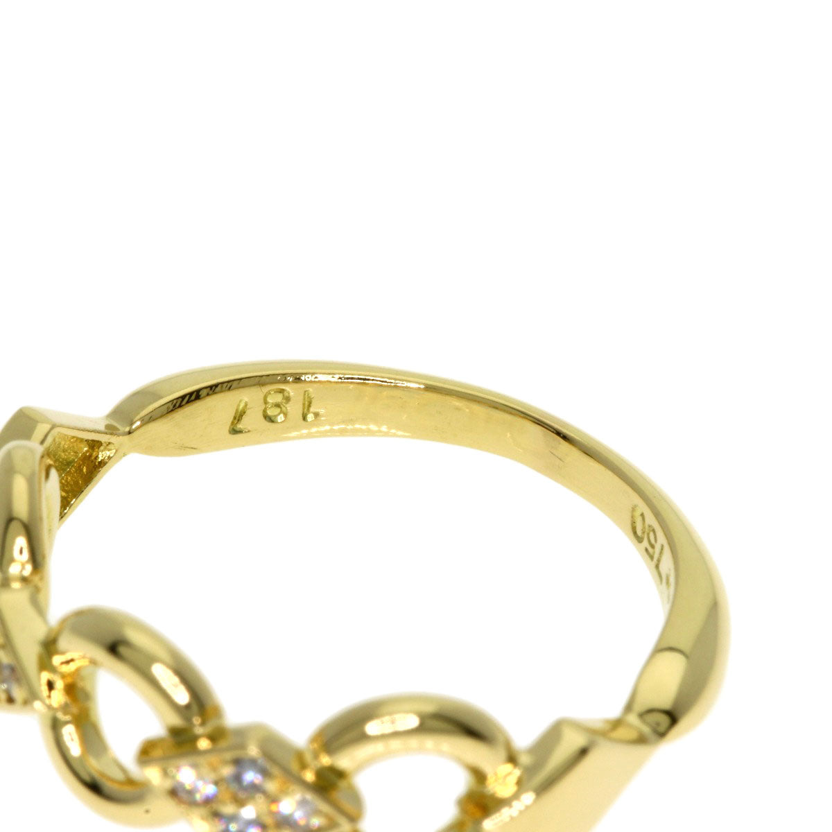 Dior Diamond Ring K18 Yellow Gold Ladies [Used]
