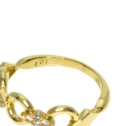 Dior Diamond Ring K18 Yellow Gold Ladies [Used]