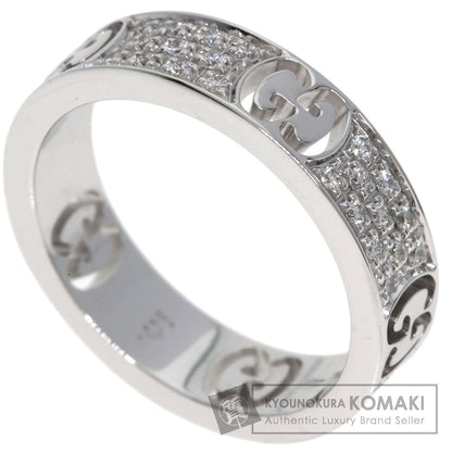 GUCCI Icon Full Diamond #5 Ring K18 White Gold Ladies [Used]