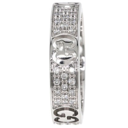 GUCCI Icon Full Diamond #5 Ring K18 White Gold Ladies [Used]
