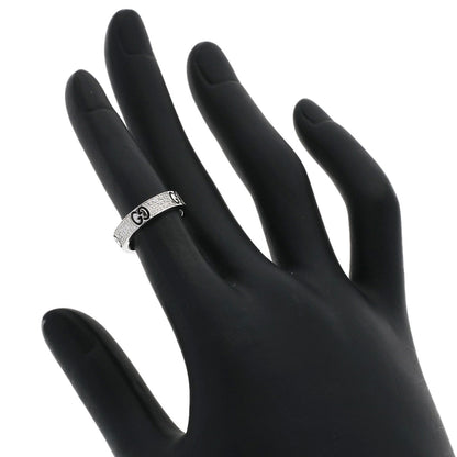 GUCCI Icon Full Diamond #5 Ring K18 White Gold Ladies [Used]