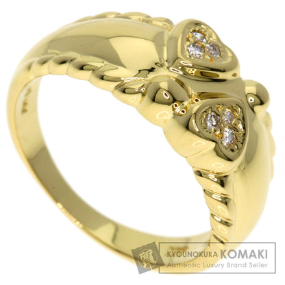 Dior Heart Diamond Ring K18 Yellow Gold Ladies [Used]