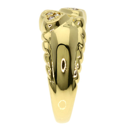 Dior Heart Diamond Ring K18 Yellow Gold Ladies [Used]