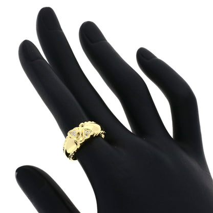 Dior Heart Diamond Ring K18 Yellow Gold Ladies [Used]