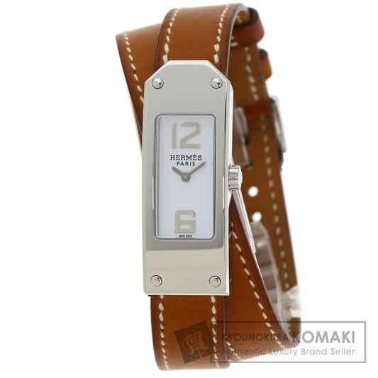 HERMES Hermès Kelly II Double Tour Watches KT1.210 Stainless Steel/Leather Ladies