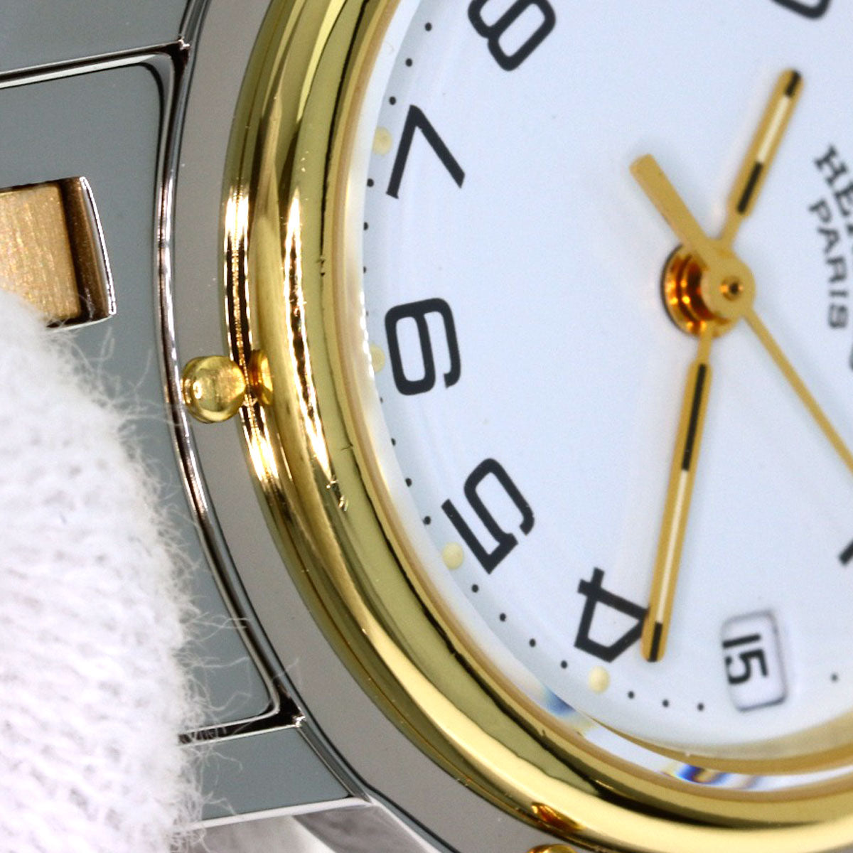 HERMES Clipper Watches CL4.220 Stainless Steel/SSxGP Ladies