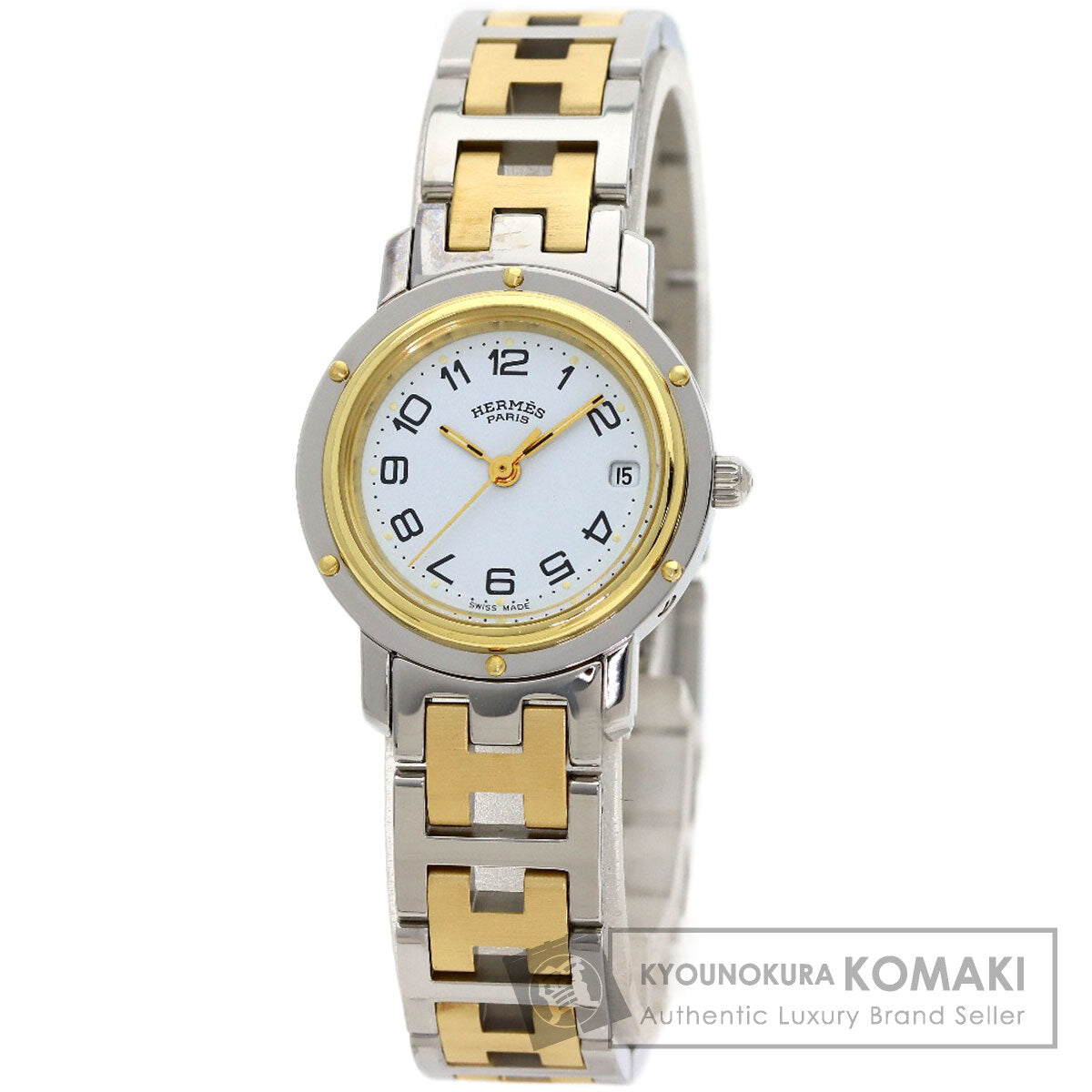 HERMES Clipper Watches CL4.220 Stainless Steel/SSxGP Ladies