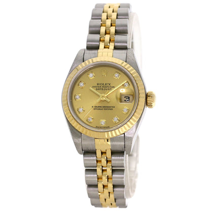 ROLEX DATEJUST 10P Diamond Watches 79173G Stainless Steel/SSxK18YG Ladies