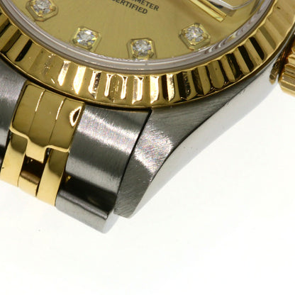 ROLEX DATEJUST 10P Diamond Watches 79173G Stainless Steel/SSxK18YG Ladies