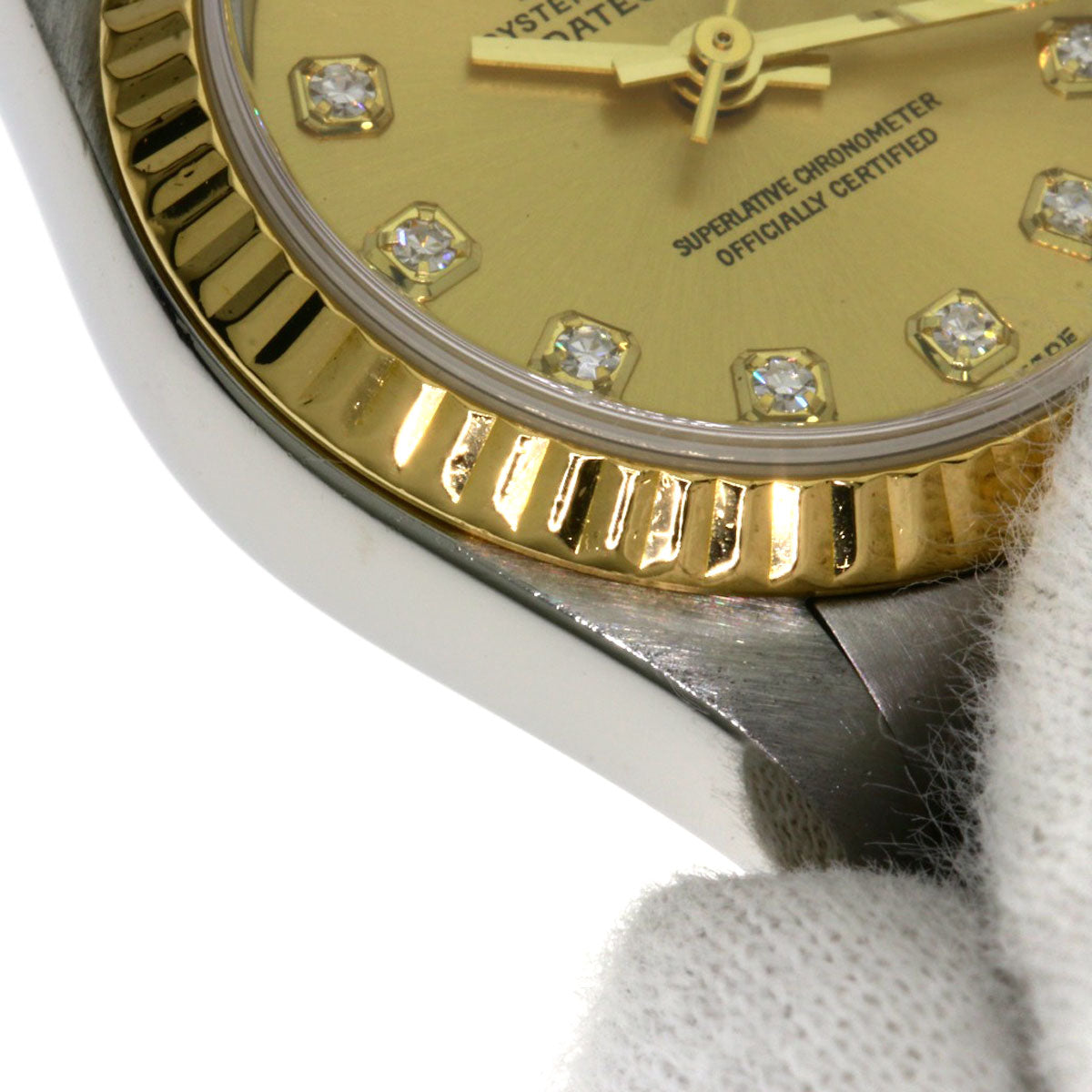 ROLEX DATEJUST 10P Diamond Watches 79173G Stainless Steel/SSxK18YG Ladies
