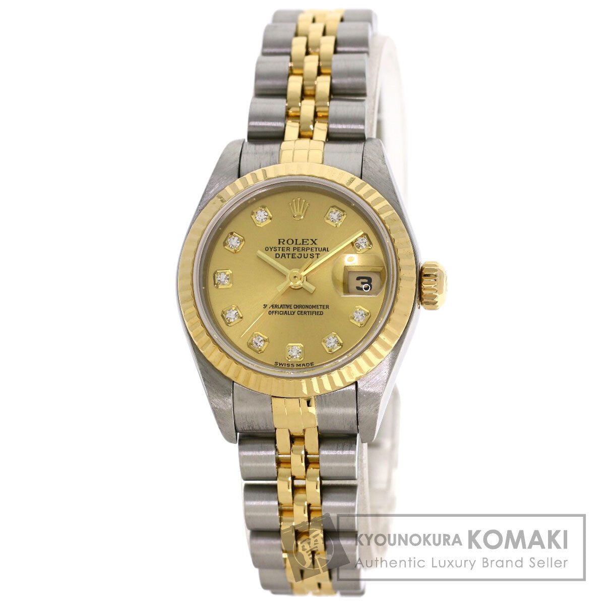 ROLEX DATEJUST 10P Diamond Watches 79173G Stainless Steel/SSxK18YG Ladies