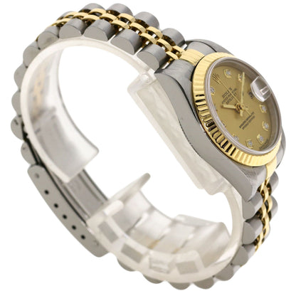 ROLEX DATEJUST 10P Diamond Watches 79173G Stainless Steel/SSxK18YG Ladies