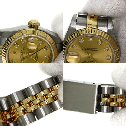 ROLEX DATEJUST 10P Diamond Watches 79173G Stainless Steel/SSxK18YG Ladies