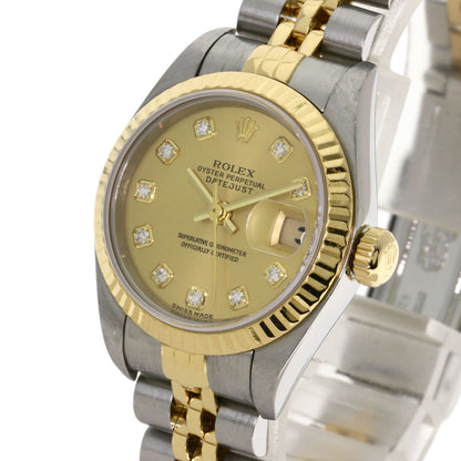 ROLEX DATEJUST 10P Diamond Watches 79173G Stainless Steel/SSxK18YG Ladies