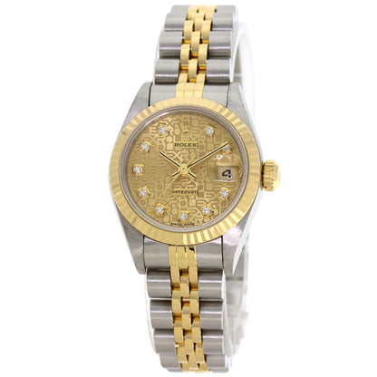 ROLEX DATEJUST 10P Diamond Watches 69173G Stainless Steel/SSxK18YG Ladies