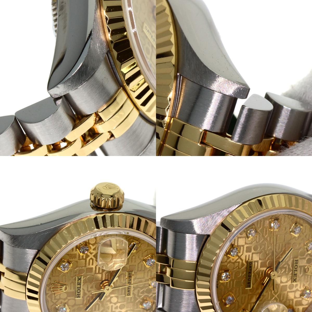 ROLEX DATEJUST 10P Diamond Watches 69173G Stainless Steel/SSxK18YG Ladies