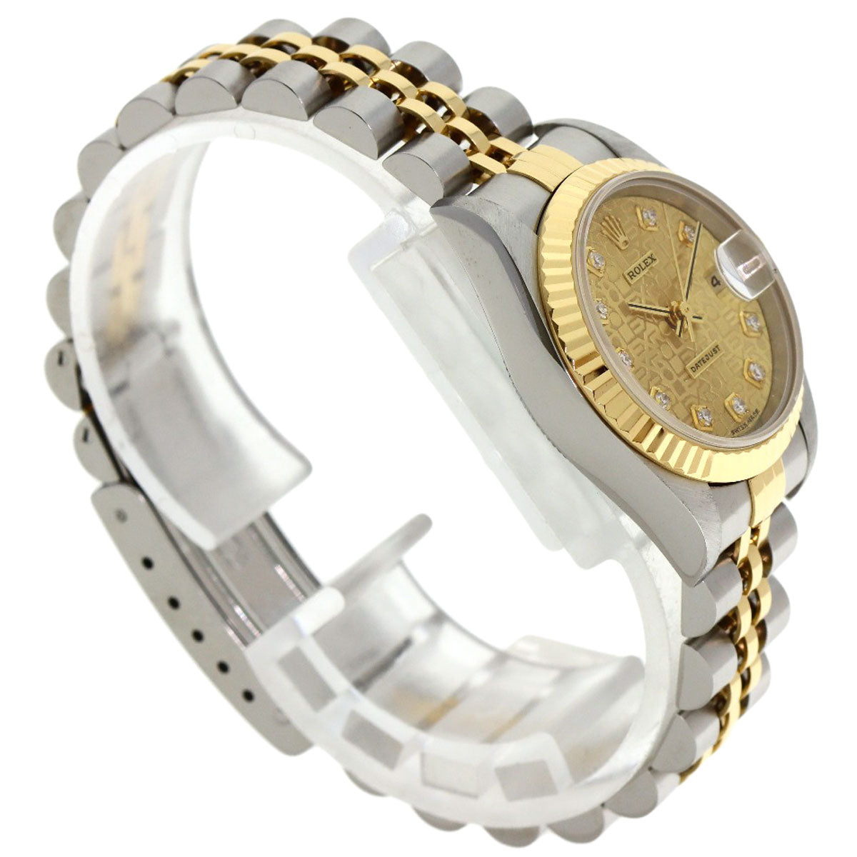 ROLEX DATEJUST 10P Diamond Watches 69173G Stainless Steel/SSxK18YG Ladies