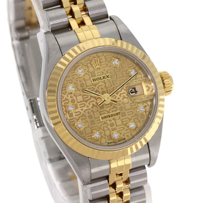 ROLEX DATEJUST 10P Diamond Watches 69173G Stainless Steel/SSxK18YG Ladies