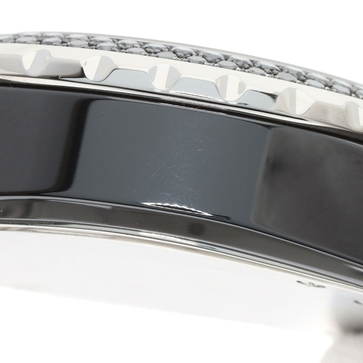 CHANEL J12 1.6" Bezel Black　Diamond Watches H1419 Ceramic/Ceramic mens