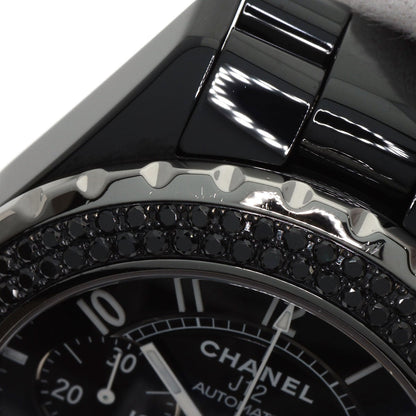 CHANEL J12 1.6" Bezel Black　Diamond Watches H1419 Ceramic/Ceramic mens