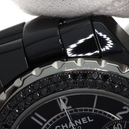 CHANEL J12 1.6" Bezel Black　Diamond Watches H1419 Ceramic/Ceramic mens