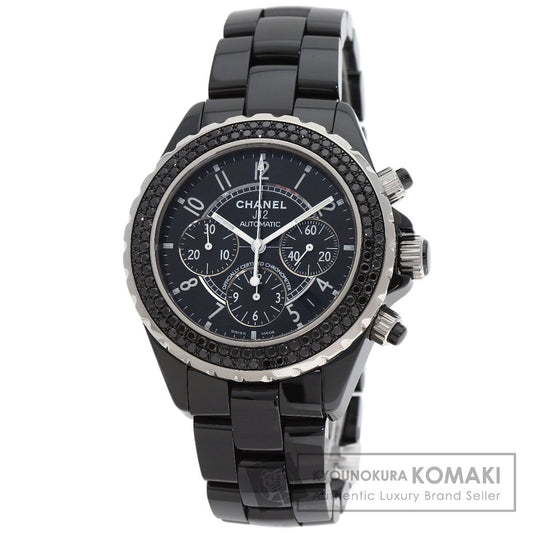 CHANEL J12 1.6" Bezel Black　Diamond Watches H1419 Ceramic/Ceramic mens