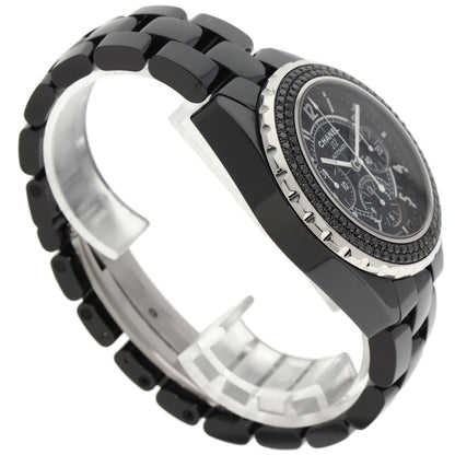 CHANEL J12 1.6" Bezel Black　Diamond Watches H1419 Ceramic/Ceramic mens