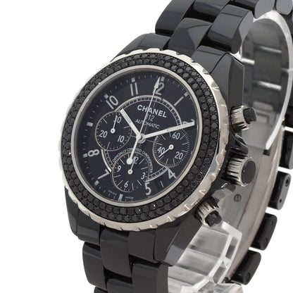 CHANEL J12 1.6" Bezel Black　Diamond Watches H1419 Ceramic/Ceramic mens