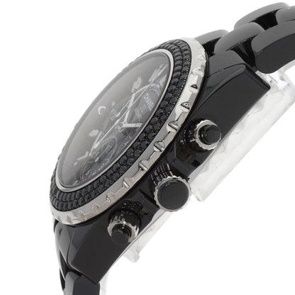 CHANEL J12 1.6" Bezel Black　Diamond Watches H1419 Ceramic/Ceramic mens