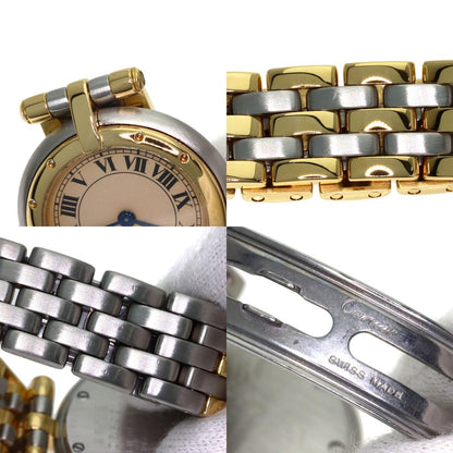 CARTIER PANTHERE SM Vendome 3 Row Watches Stainless Steel/SSxK18YG Ladies