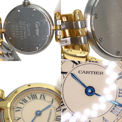 CARTIER PANTHERE SM Vendome 3 Row Watches Stainless Steel/SSxK18YG Ladies