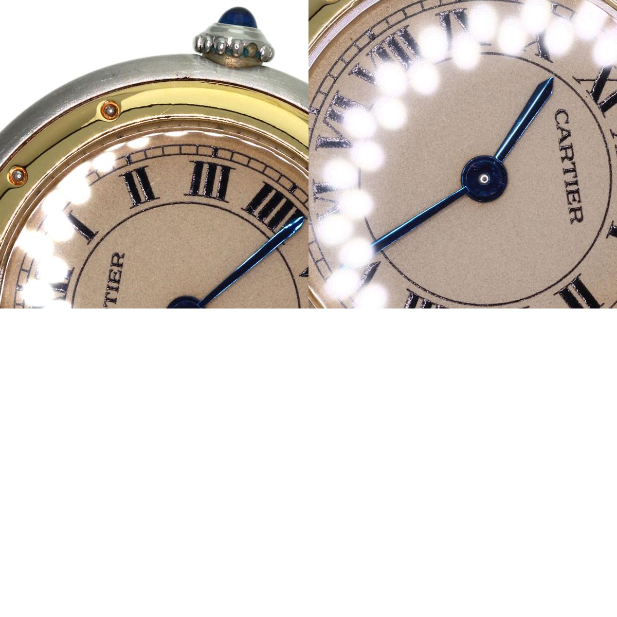 CARTIER PANTHERE SM Vendome 3 Row Watches Stainless Steel/SSxK18YG Ladies