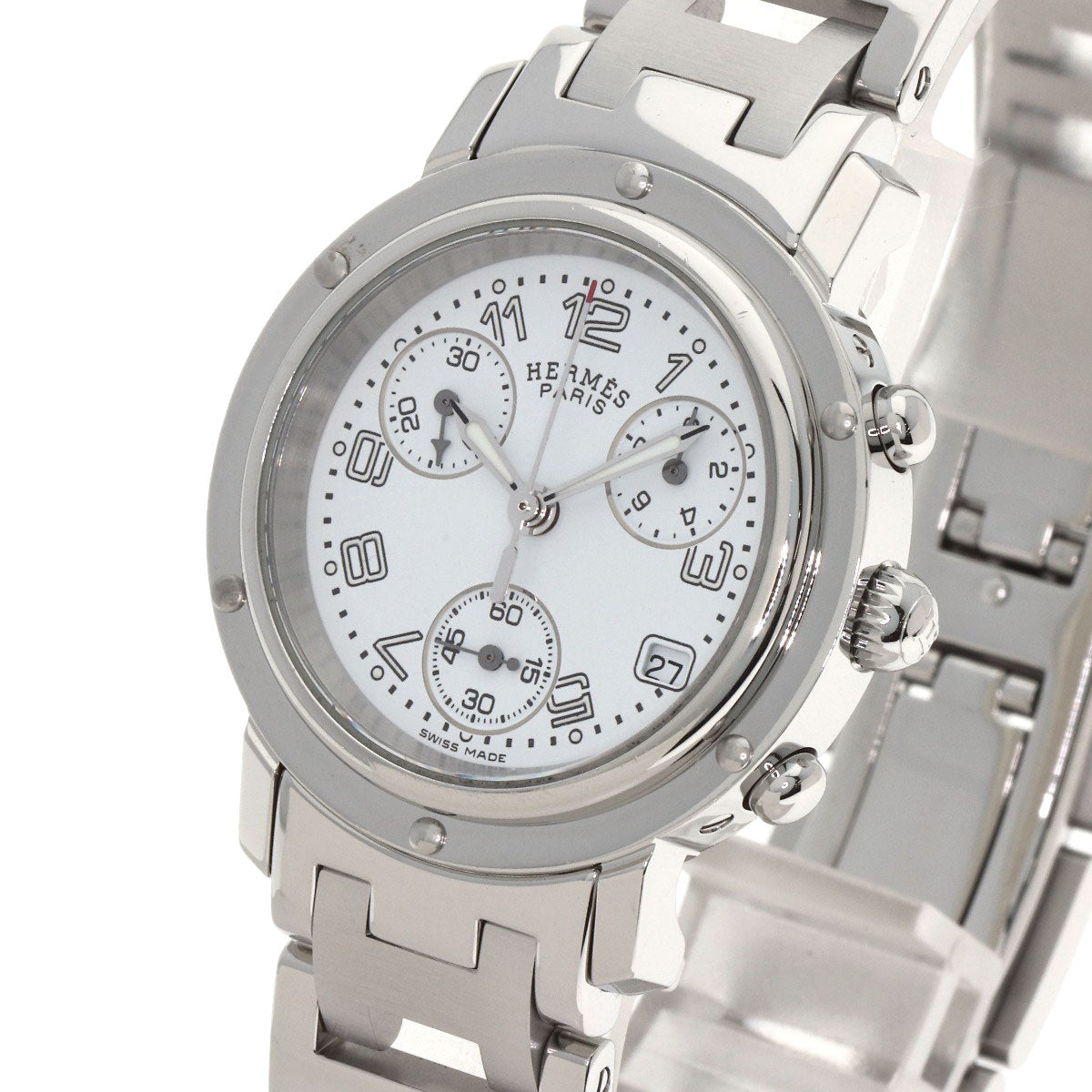HERMES Clipper Chrono Watches CL1.310 Stainless Steel/Stainless Steel Ladies