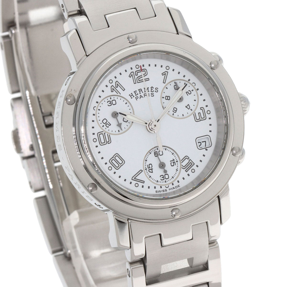 HERMES Clipper Chrono Watches CL1.310 Stainless Steel/Stainless Steel Ladies