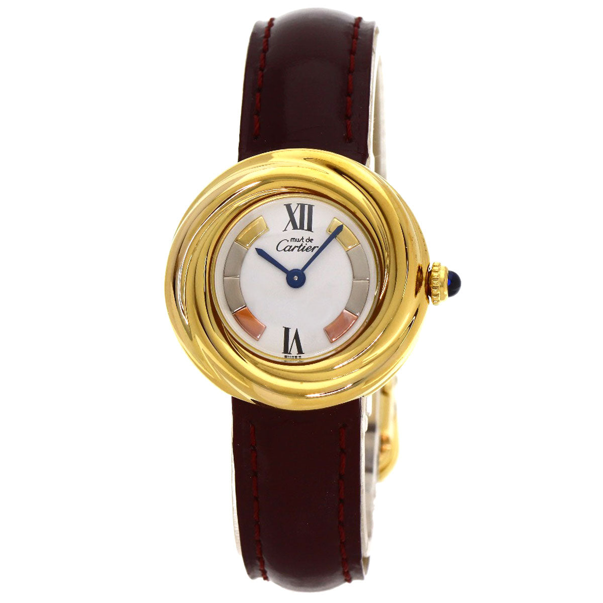 CARTIER Mast Trinity Watches W1010644 Silver 925/Leather Ladies