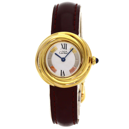 CARTIER Mast Trinity Watches W1010644 Silver 925/Leather Ladies