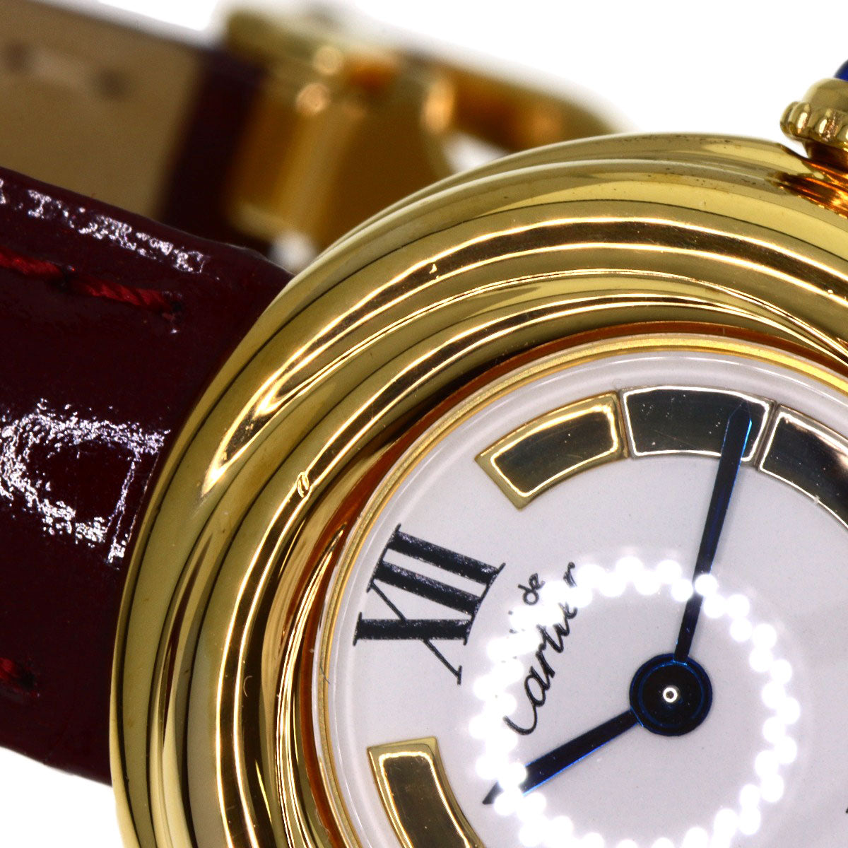 CARTIER Mast Trinity Watches W1010644 Silver 925/Leather Ladies