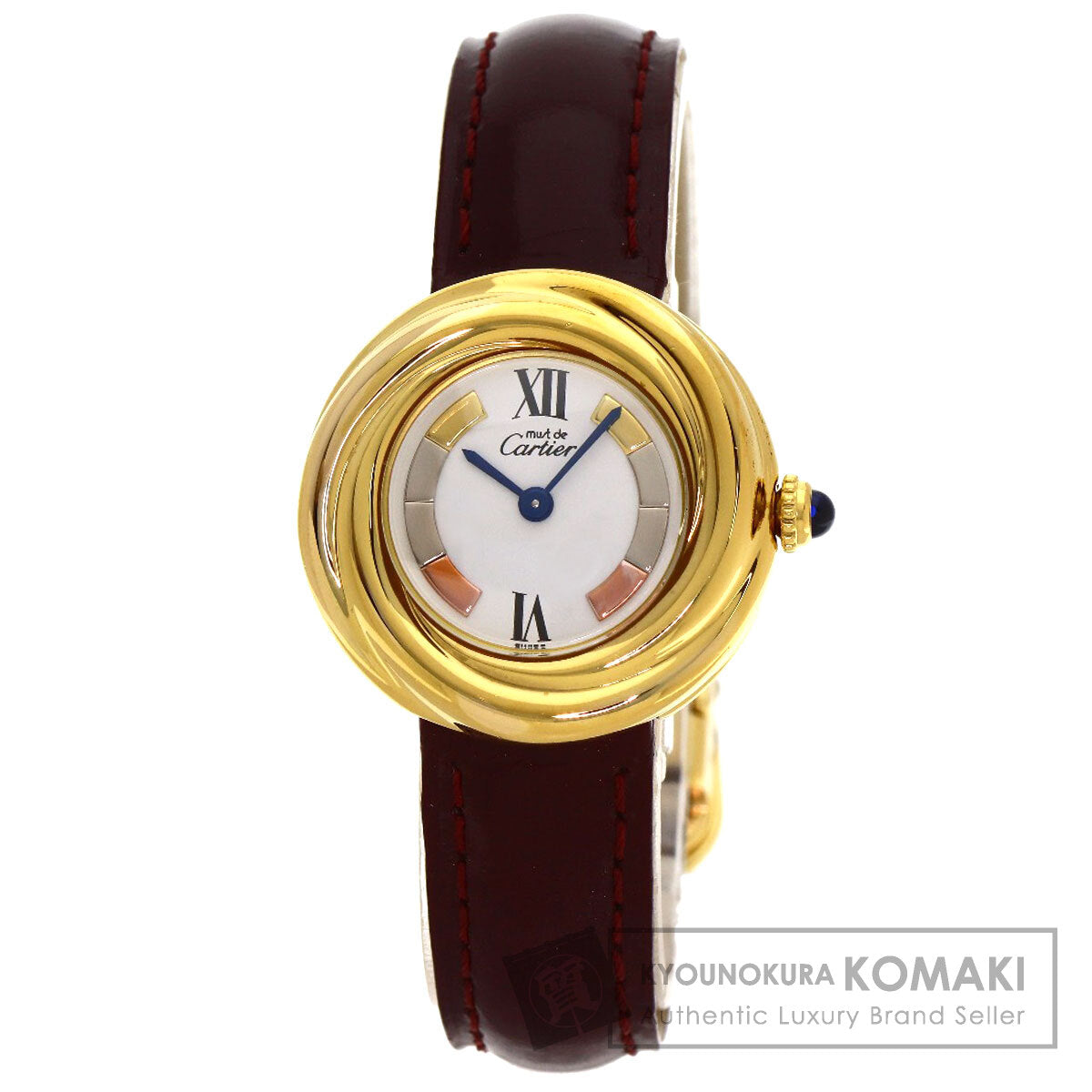 CARTIER Mast Trinity Watches W1010644 Silver 925/Leather Ladies