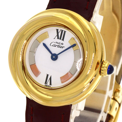 CARTIER Mast Trinity Watches W1010644 Silver 925/Leather Ladies