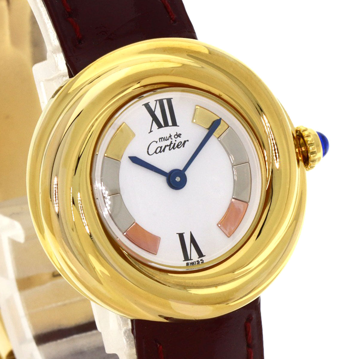 CARTIER Mast Trinity Watches W1010644 Silver 925/Leather Ladies
