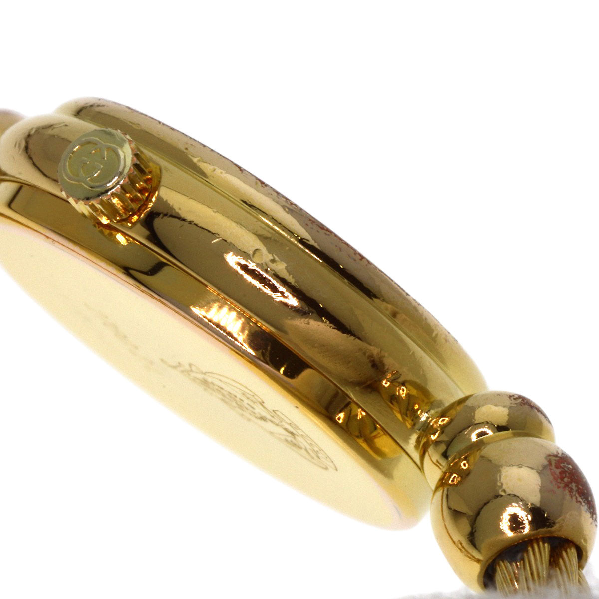 GUCCI Round Face Turquoise Watches 2700.2.L Gold Plated/Gold Plated Ladies