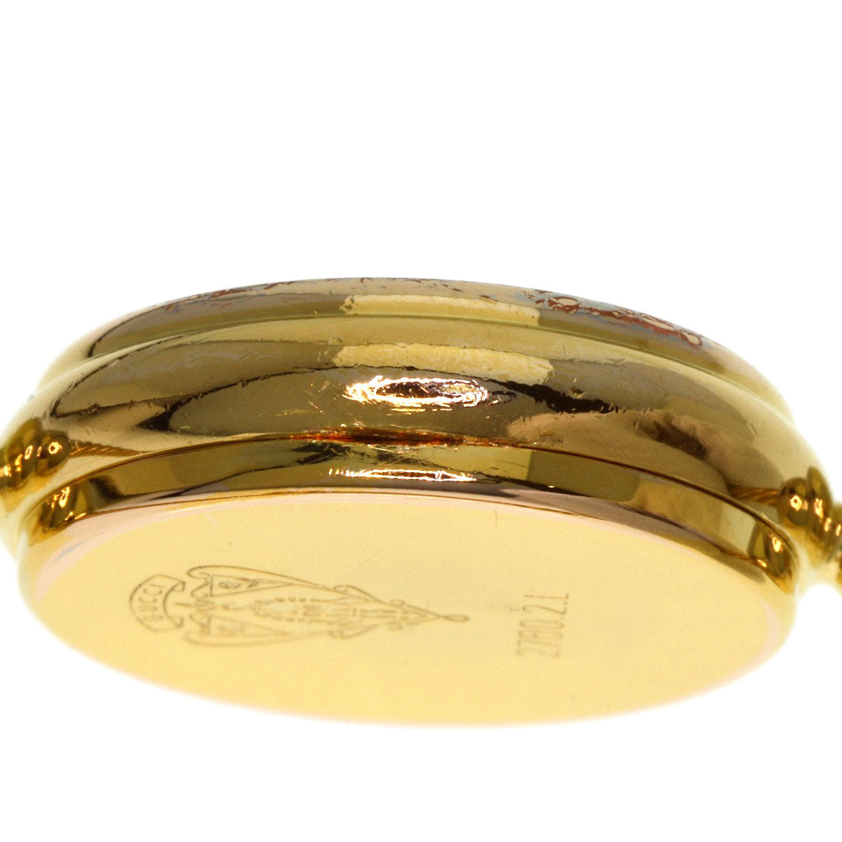 GUCCI Round Face Turquoise Watches 2700.2.L Gold Plated/Gold Plated Ladies