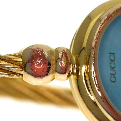 GUCCI Round Face Turquoise Watches 2700.2.L Gold Plated/Gold Plated Ladies