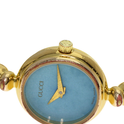GUCCI Round Face Turquoise Watches 2700.2.L Gold Plated/Gold Plated Ladies