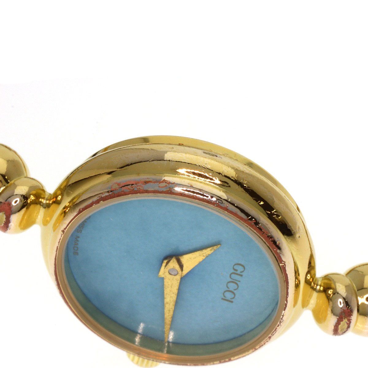 GUCCI Round Face Turquoise Watches 2700.2.L Gold Plated/Gold Plated Ladies