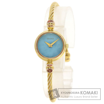 GUCCI Round Face Turquoise Watches 2700.2.L Gold Plated/Gold Plated Ladies