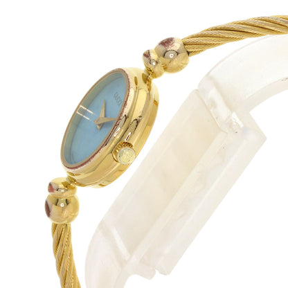 GUCCI Round Face Turquoise Watches 2700.2.L Gold Plated/Gold Plated Ladies